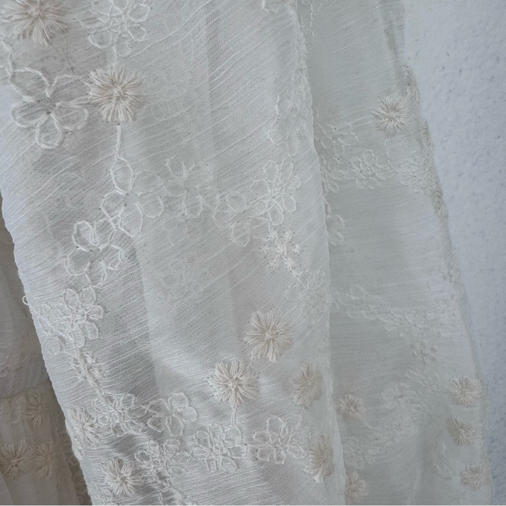 A Collective Story Peasant Boho Tiered Maxi Dress White size Medium NWT NEW - Picture 3 of 12